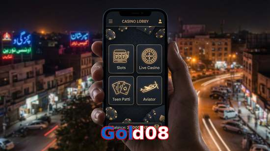 Main screen of Gold08 app page for PK players